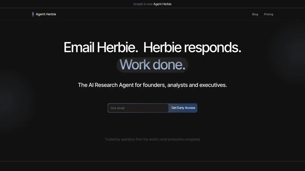 Agent Herbie reviews, Agent Herbie pricing and alternatives
