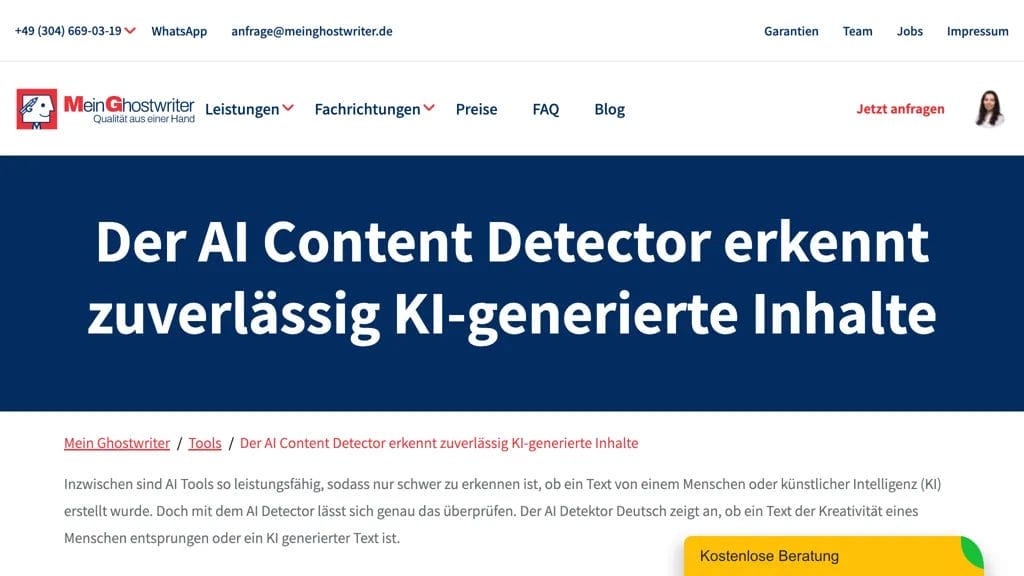 AI Detector Deutsch reviews, AI Detector Deutsch pricing and alternatives
