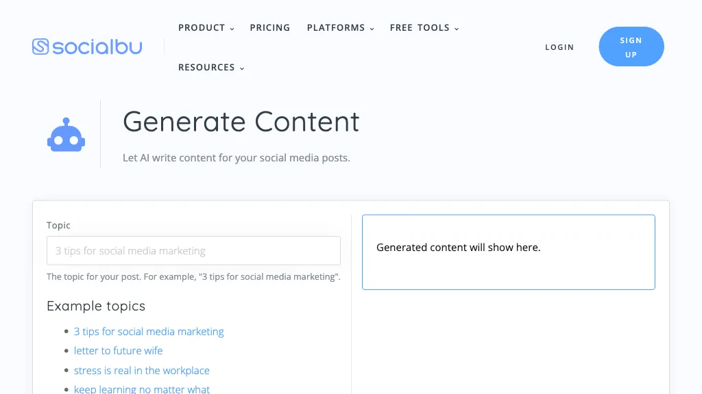 AI Social Media Post Writerby Socialblu reviews, AI Social Media Post Writerby Socialblu pricing and alternatives
