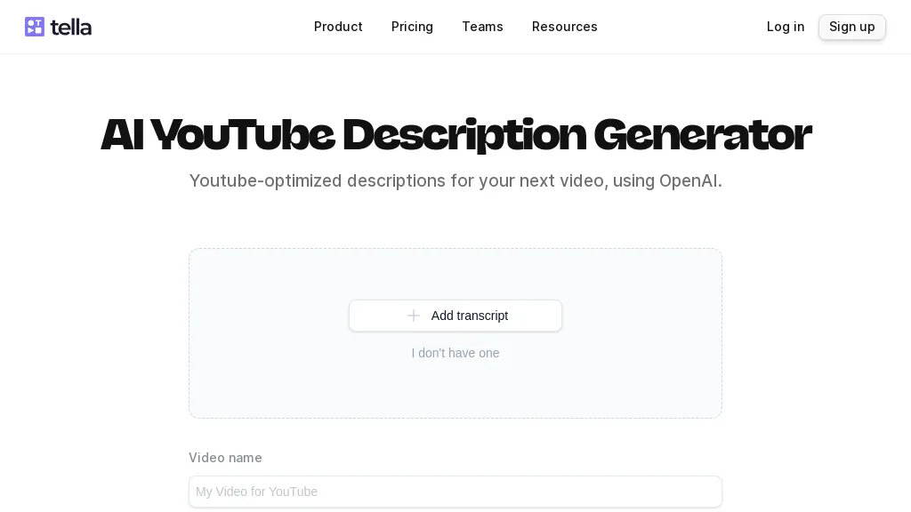 AI YouTube Description Generator reviews, AI YouTube Description Generator pricing and alternatives
