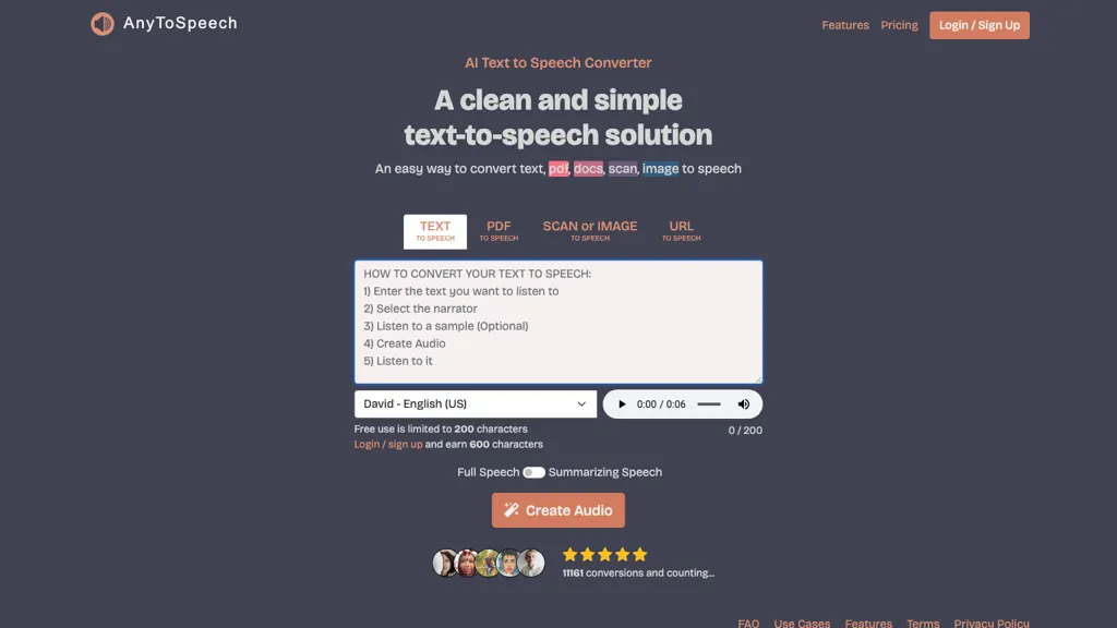 AnyToSpeech reviews, AnyToSpeech pricing and alternatives
