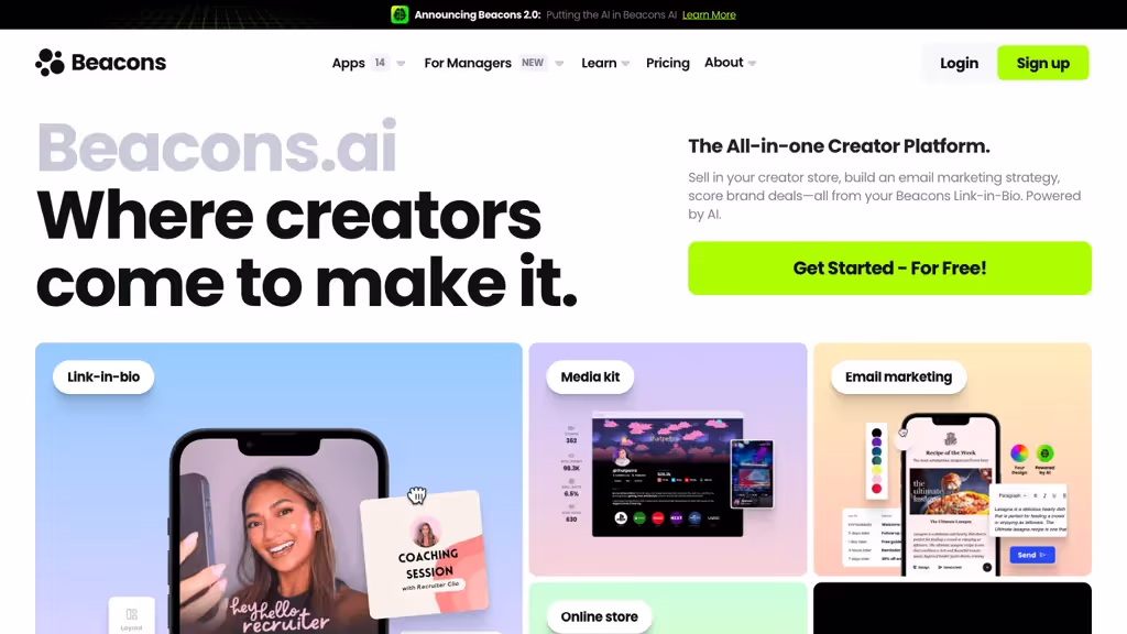 Beacons AI 2.0 reviews, Beacons AI 2.0 pricing and alternatives
