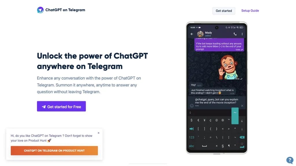 ChatGPT on Telegram reviews, ChatGPT on Telegram pricing and alternatives
