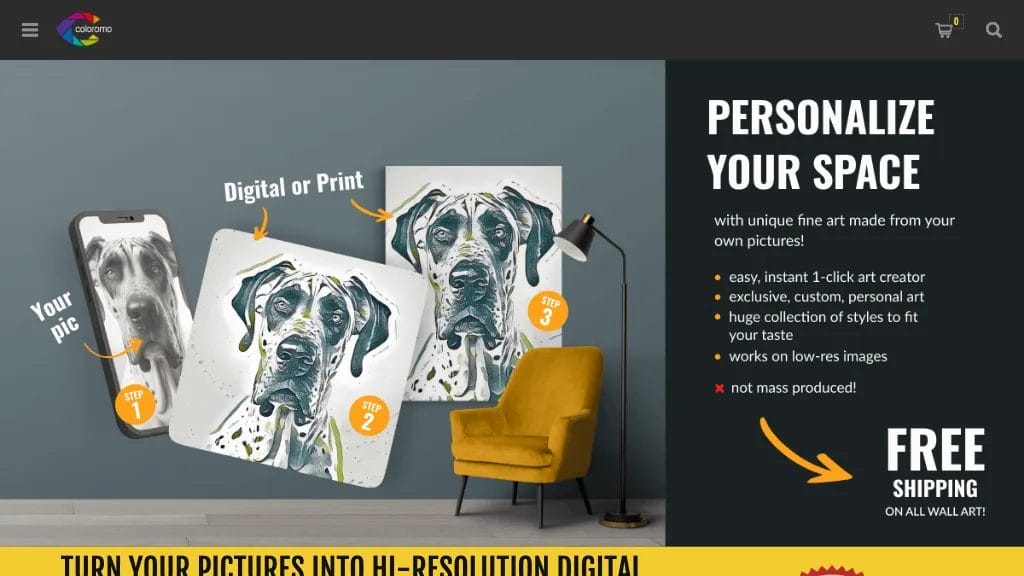 Coloromo AI Art Generator reviews, Coloromo AI Art Generator pricing and alternatives
