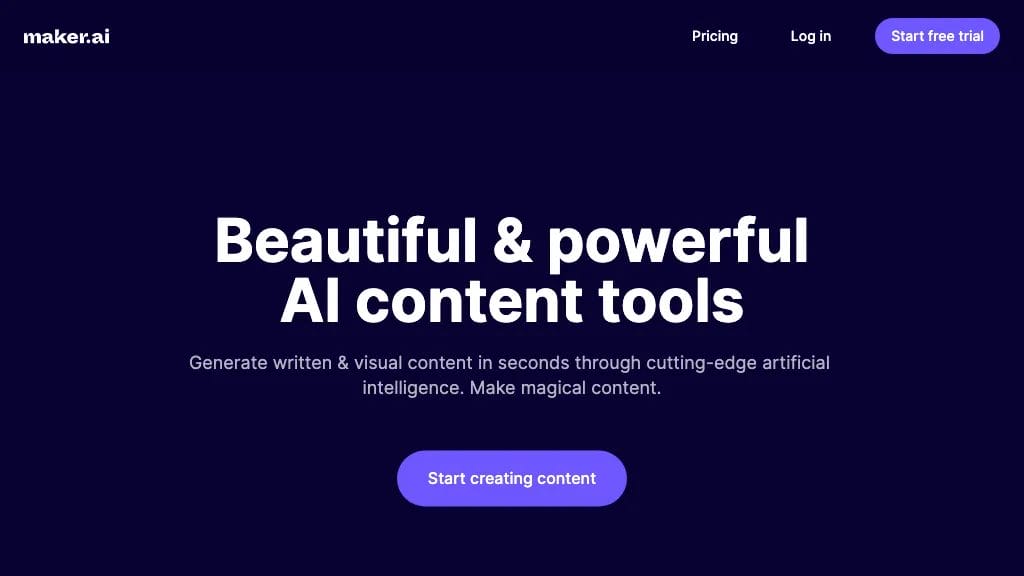 Maker AI reviews, Maker AI pricing and alternatives
