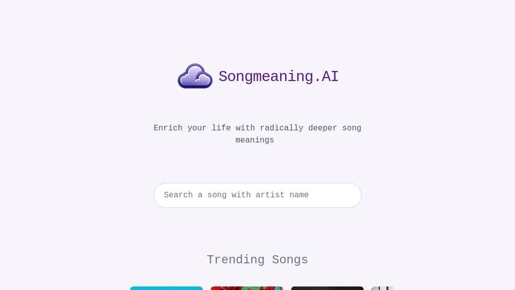 songmeaning.ai reviews, songmeaning.ai pricing and alternatives
