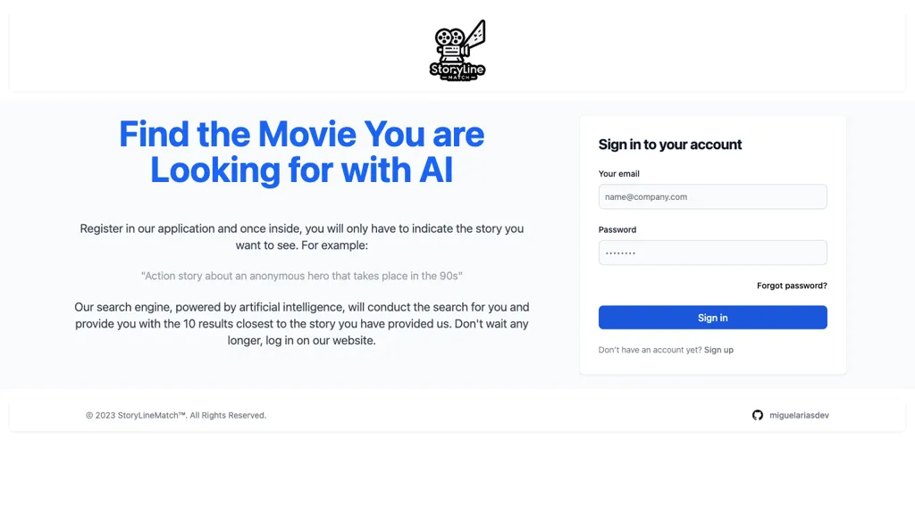 StoryLineMatch reviews, StoryLineMatch pricing and alternatives
