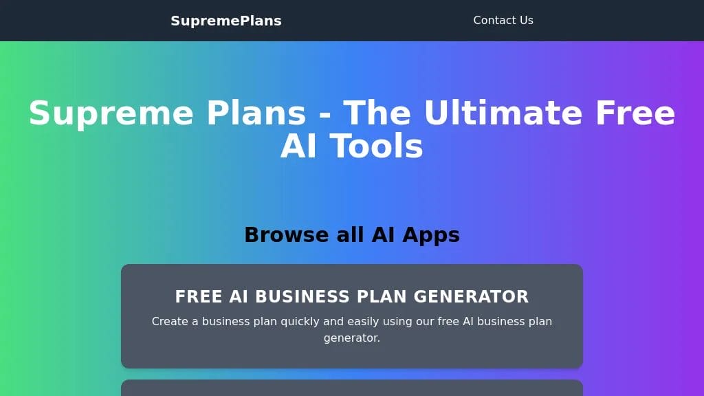 SupremePlans reviews, SupremePlans pricing and alternatives
