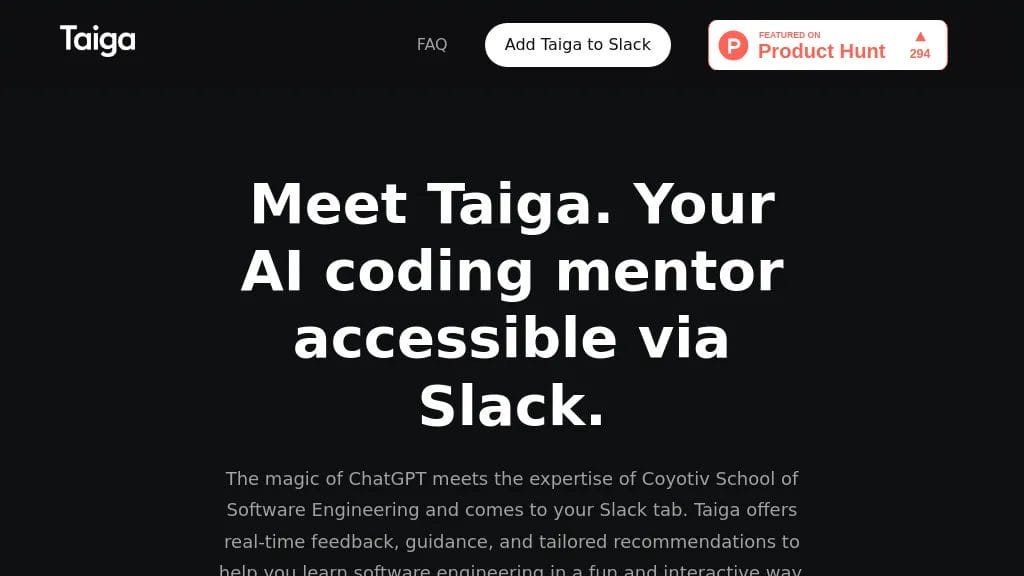 Taiga AI reviews, Taiga AI pricing and alternatives

