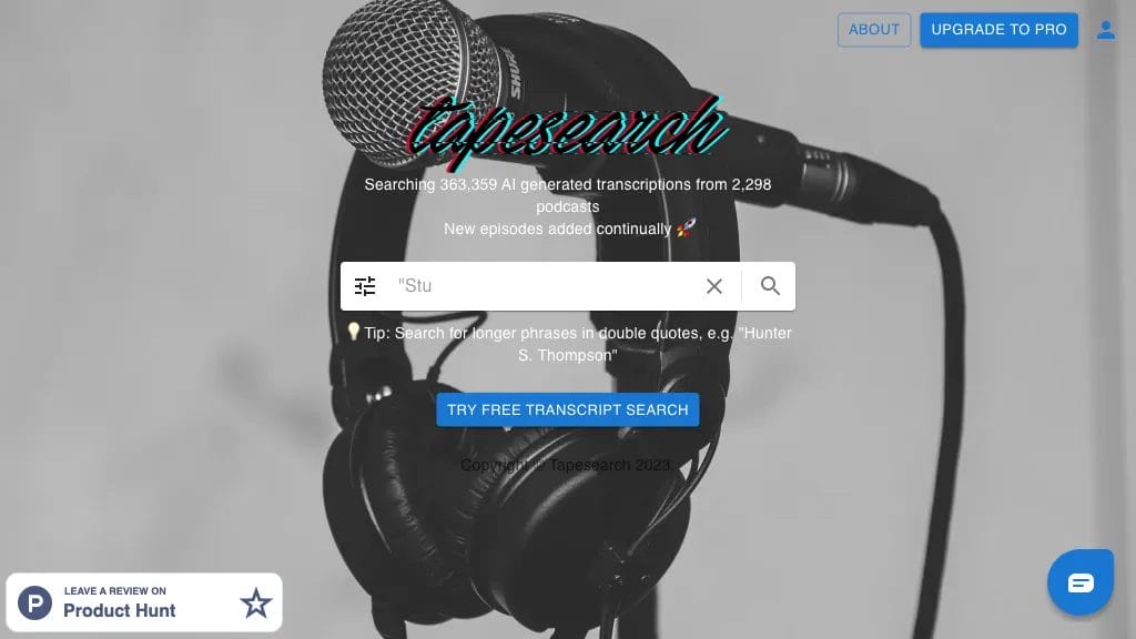 Tapesearch reviews, Tapesearch pricing and alternatives
