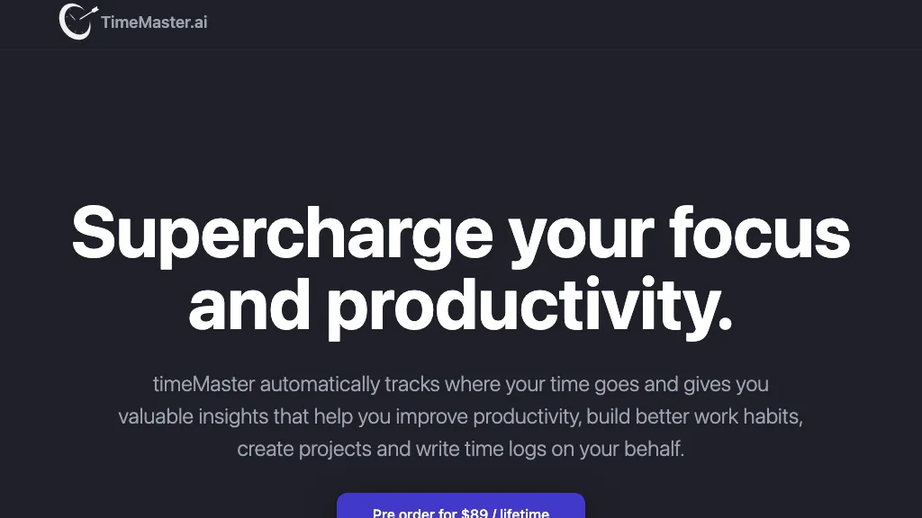 TimeMaster.ai reviews, TimeMaster.ai pricing and alternatives

