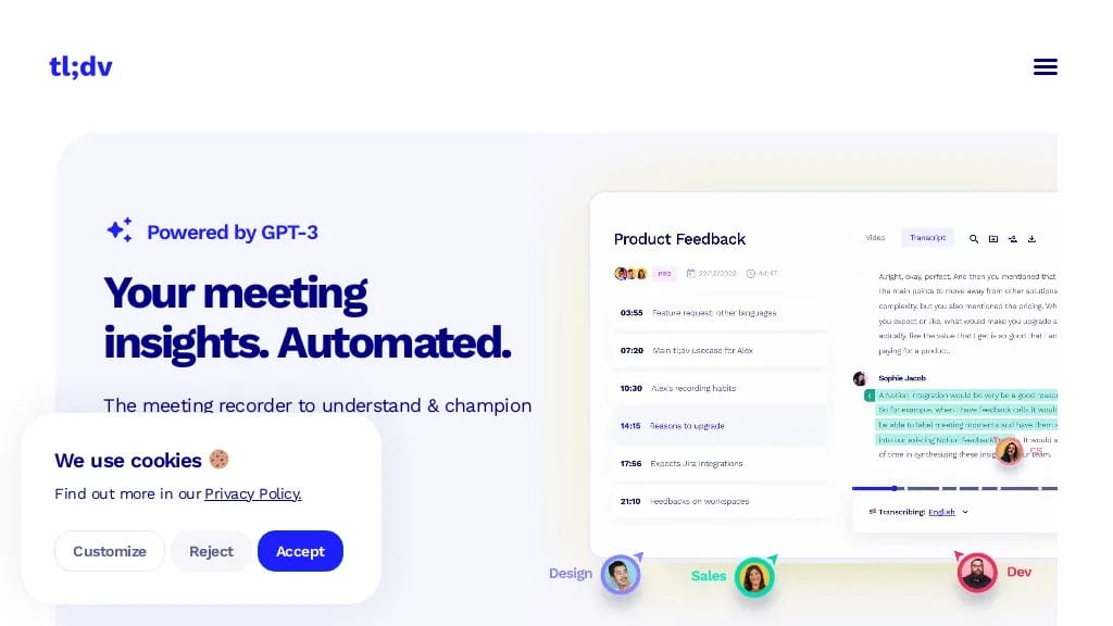 tl;dv reviews, tl;dv pricing and alternatives
