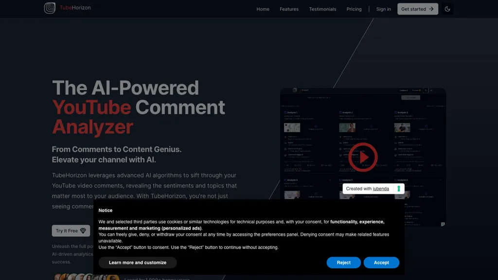 TubeHorizon reviews, TubeHorizon pricing and alternatives
