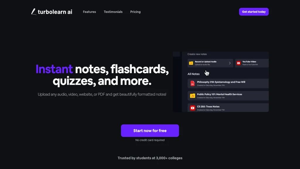 TurboLearn reviews, TurboLearn pricing and alternatives
