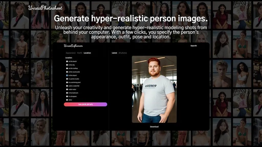 Unrealphotoshoot reviews, Unrealphotoshoot pricing and alternatives
