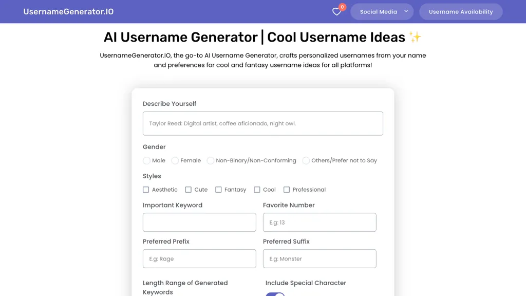 Username Generator reviews, Username Generator pricing and alternatives
