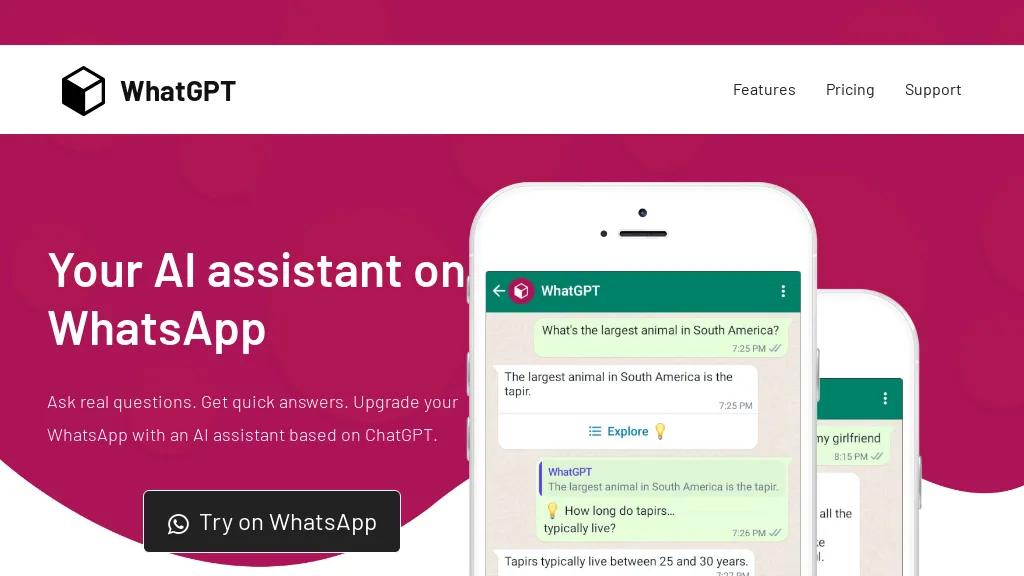 WhatGPT reviews, WhatGPT pricing and alternatives
