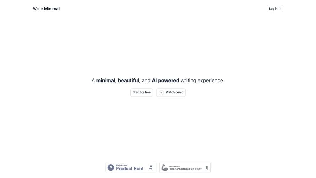 Write Minimal reviews, Write Minimal pricing and alternatives
